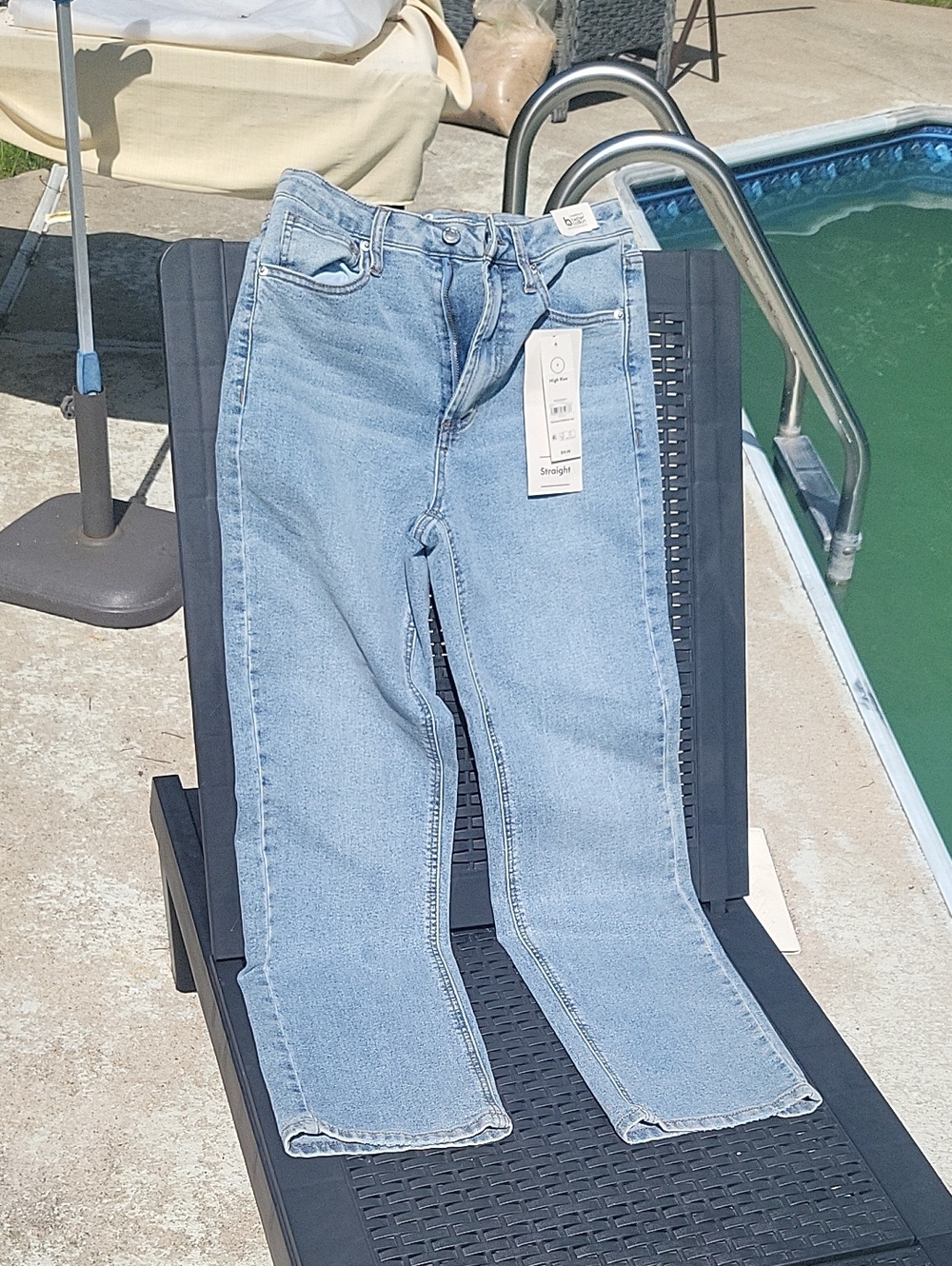 Light Blue Women's Straight Jeans